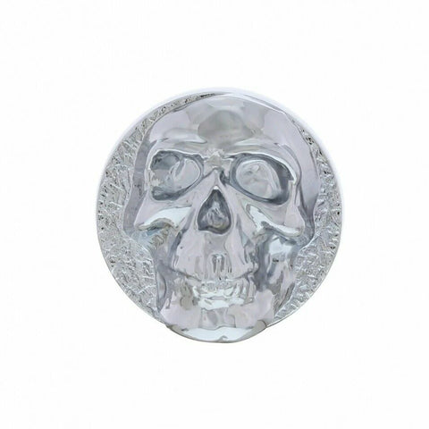 UP Dash Knob Small Skull Chrome Die Cast Hex Set Screw Mount 1/4" ID #23197 Each