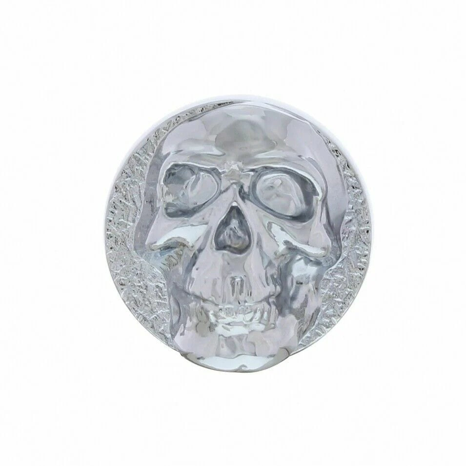 UP Dash Knob Small Skull Chrome Die Cast Hex Set Screw Mount 1/4" ID #23197 Each