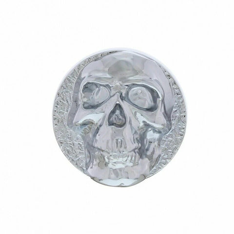 UP Dash Knob Small Skull Chrome Die Cast Hex Set Screw Mount 1/4" ID #23197 Each