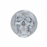 UP Dash Knob Small Skull Chrome Die Cast Hex Set Screw Mount 1/4" ID #23197 Each