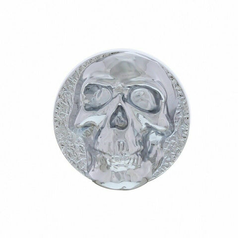 UP Dash Knob Small Skull Chrome Die Cast Hex Set Screw Mount 1/4" ID #23197 Each