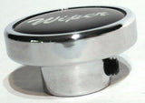 UP Wiper Control Knob 1" Black Glossy Sticker Chrome Aluminum Knob #23201 Each
