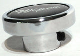 UP Wiper Control Knob 1" Black Glossy Sticker Chrome Aluminum Knob #23201 Each