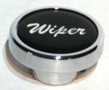UP Wiper Control Knob 1" Black Glossy Sticker Chrome Aluminum Knob #23201 Each