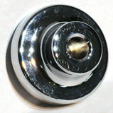 UP Wiper Control Knob 1" Black Glossy Sticker Chrome Aluminum Knob #23201 Each