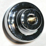 UP Wiper Control Knob 1" Black Glossy Sticker Chrome Aluminum Knob #23201 Each