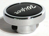 UP Wiper Control Knob 1" Black Glossy Sticker Chrome Aluminum Knob #23201 Each
