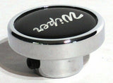 UP Wiper Control Knob 1" Black Glossy Sticker Chrome Aluminum Knob #23201 Each