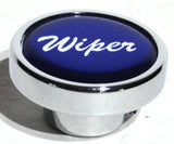 Wiper Knob for Peterbilt Freightliner Chrome w/Blue Glossy Sticker UP#23202