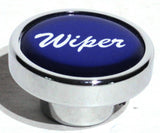 Wiper Knob for Peterbilt Freightliner Chrome w/Blue Glossy Sticker UP#23202