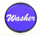UP Washer Control Knob 1" Purple Glossy Sticker Chrome Aluminum Knob #23211 Each