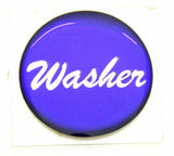 UP Washer Control Knob 1" Purple Glossy Sticker Chrome Aluminum Knob #23211 Each