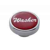 Washer Dash Knob for 1/4" Shaft Red Glossy Sticker Chrome UP#23212