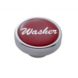 Washer Dash Knob for 1/4" Shaft Red Glossy Sticker Chrome UP#23212