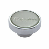 UP Washer Control Knob 1" Silver Glossy Sticker Chrome Aluminum Knob #23213 Each