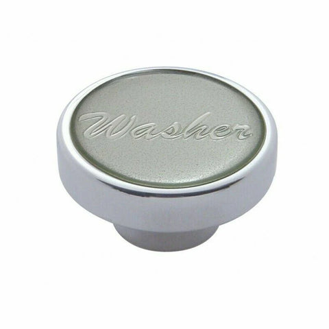 UP Washer Control Knob 1" Silver Glossy Sticker Chrome Aluminum Knob #23213 Each