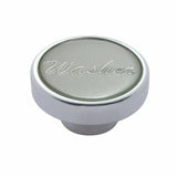 UP Washer Control Knob 1" Silver Glossy Sticker Chrome Aluminum Knob #23213 Each