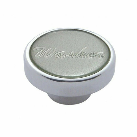 UP Washer Control Knob 1" Silver Glossy Sticker Chrome Aluminum Knob #23213 Each