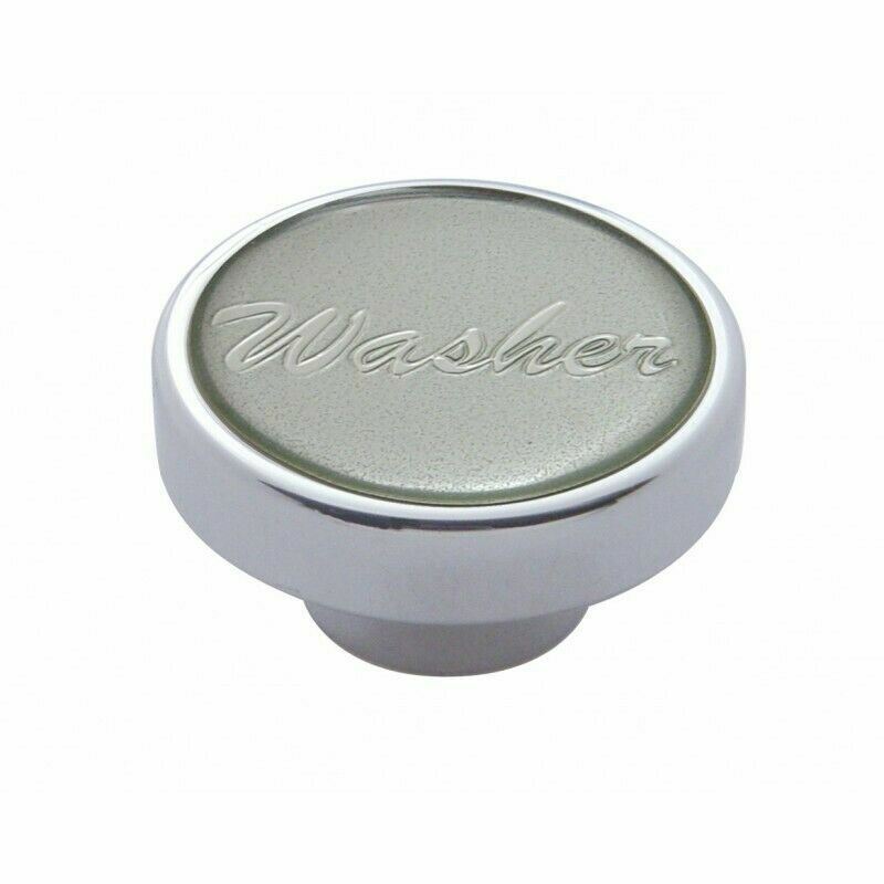 UP Washer Control Knob 1" Silver Glossy Sticker Chrome Aluminum Knob #23213 Each