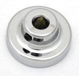 Panel Light Knob Universal for 1/4” Shaft Chrome, Blue Glossy Sticker UP#23216