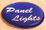 Panel Light Knob Universal for 1/4” Shaft Chrome, Blue Glossy Sticker UP#23216