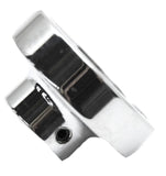 Panel Light Knob Universal for 1/4” Shaft Chrome, Red Glossy Sticker UP#23219