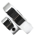 Panel Light Knob Universal for 1/4” Shaft Chrome, Red Glossy Sticker UP#23219
