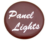 Panel Light Knob Universal for 1/4” Shaft Chrome, Red Glossy Sticker UP#23219