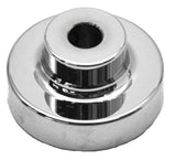 Panel Light Knob Universal for 1/4” Shaft Chrome, Red Glossy Sticker UP#23219