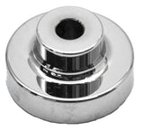 Panel Light Knob Universal for 1/4” Shaft Chrome, Red Glossy Sticker UP#23219