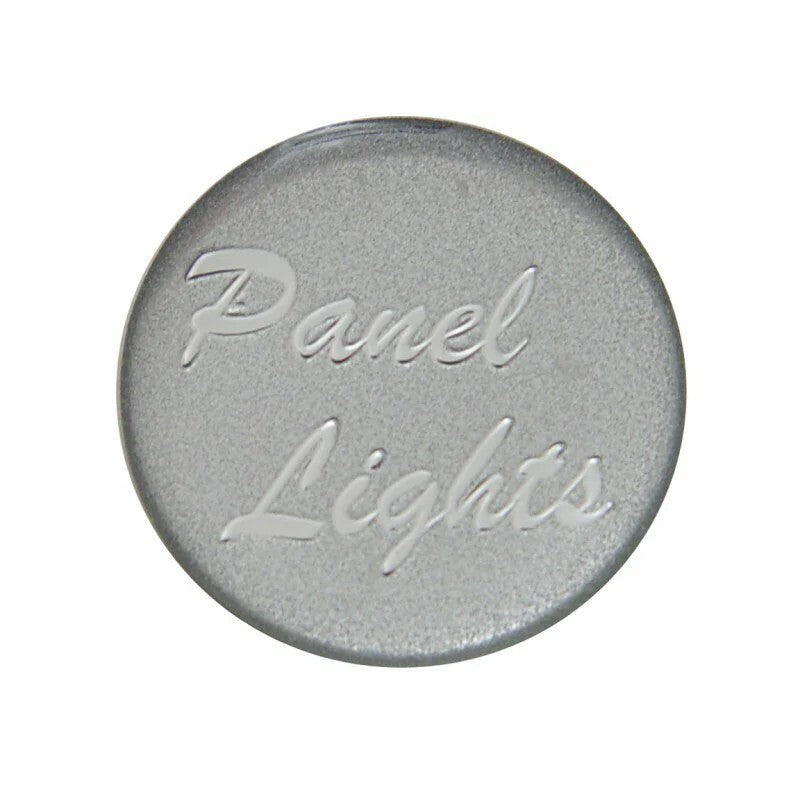 UP Panel Light Control Knob 1" Silver Glossy Sticker Chrome Knob #23209 Each