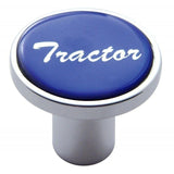 Air Brake Knob Tractor Screw-On Blue Glossy Sticker Chrome Knob UP#23223