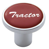 Air Brake Knob Tractor Screw-On Red Glossy Sticker Chrome Knob UP#23226