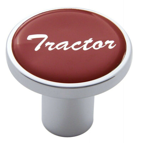 Air Brake Knob Tractor Screw-On Red Glossy Sticker Chrome Knob UP#23226