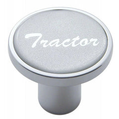 Air Brake Knob Tractor Screw-On Silver Glossy Sticker, Chrome UP#23227