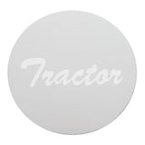Air Brake Knob Tractor Screw-On Silver Glossy Sticker, Chrome UP#23227
