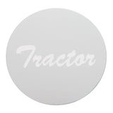 Air Brake Knob Tractor Screw-On Silver Glossy Sticker, Chrome UP#23227