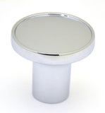 Air Brake Knob Trailer Screw-On 1-3/4" Black Glossy Sticker Chrome Knob UP#23229