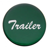 Air Brake Knob Trailer Screw-On Green Glossy Sticker Chrome Knob UP#23231