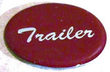 Air Brake Knob Trailer Screw-On 1-3/4" Red Glossy Sticker Chrome Knob UP#23233