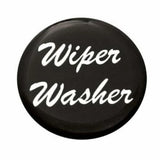 Wiper Washer Control Knob for 1/4” Shaft Black Glossy Sticker Chrome UP#23243