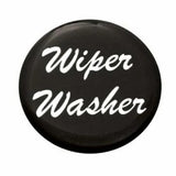 Wiper Washer Control Knob for 1/4” Shaft Black Glossy Sticker Chrome UP#23243