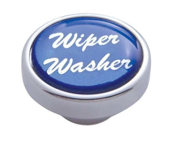 Wiper Washer Knob for 1/4" Shaft Universal Fit Blue Glossy Sticker UP#23244