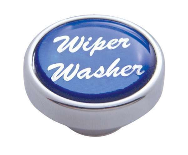 Wiper Washer Knob for 1/4" Shaft Universal Fit Blue Glossy Sticker UP#23244
