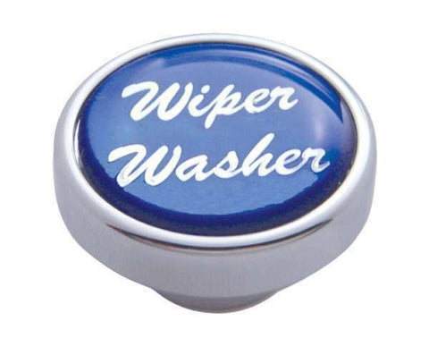 Wiper Washer Knob for 1/4" Shaft Universal Fit Blue Glossy Sticker UP#23244