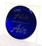 Fan/Air Control Knob for 1/4” Shaft Blue Glossy Sticker, Chrome UP#23250