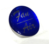 Fan/Air Control Knob for 1/4” Shaft Blue Glossy Sticker, Chrome UP#23250
