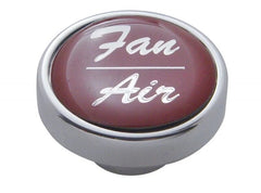 Fan Air Dash Control Knob 1" Red Glossy Sticker Chrome Knob UP#23252 Each