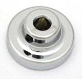 Knob Fan Air Green 1" Aluminum Sticker, Chrome, Set Screw Mount UP#23057 Each
