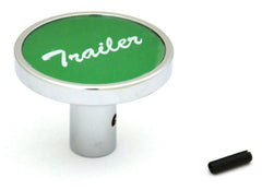 UP Trailer Knob Short Pin Mount for Peterbilt Green Aluminum Sticker #23274